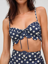 Dolly Denim Dot Bra Top — Indigo