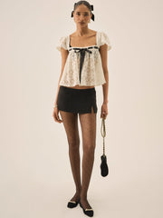 Creampuff Lace Top — Cream