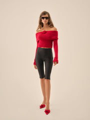 Aspen Knit Top — Red