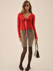 Tayla Knit Cardigan — Red