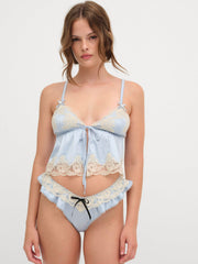 Jaden Sleep Top — Dusty Blue