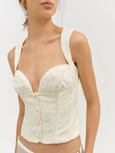 Rosie Jacquard Top — Cream