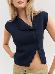 Naomi Knit Top — Navy