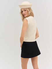 Naomi Knit Top — Cream