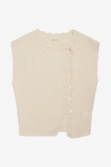 Naomi Knit Top — Cream