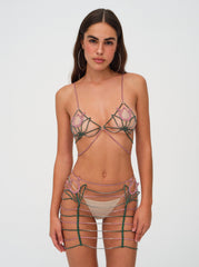 Tulip Rhinestone Bralette — Pink