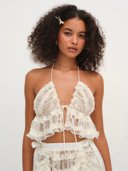 Romy Bralette Top — White