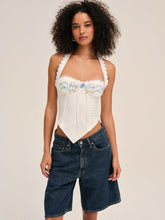 Tea Time Poplin Bustier — White