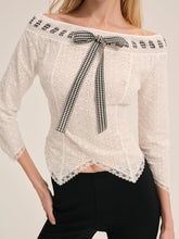 Rosie Ribbon Top — White
