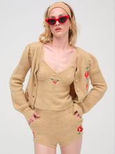 Grans Beaded Knit Short — Tan