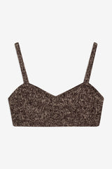 Nathalie Knit Bra Top — Brown