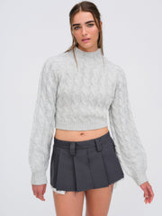 Lise Chunky Sweater — Grey