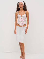 Naima Floral Bustier — Pink