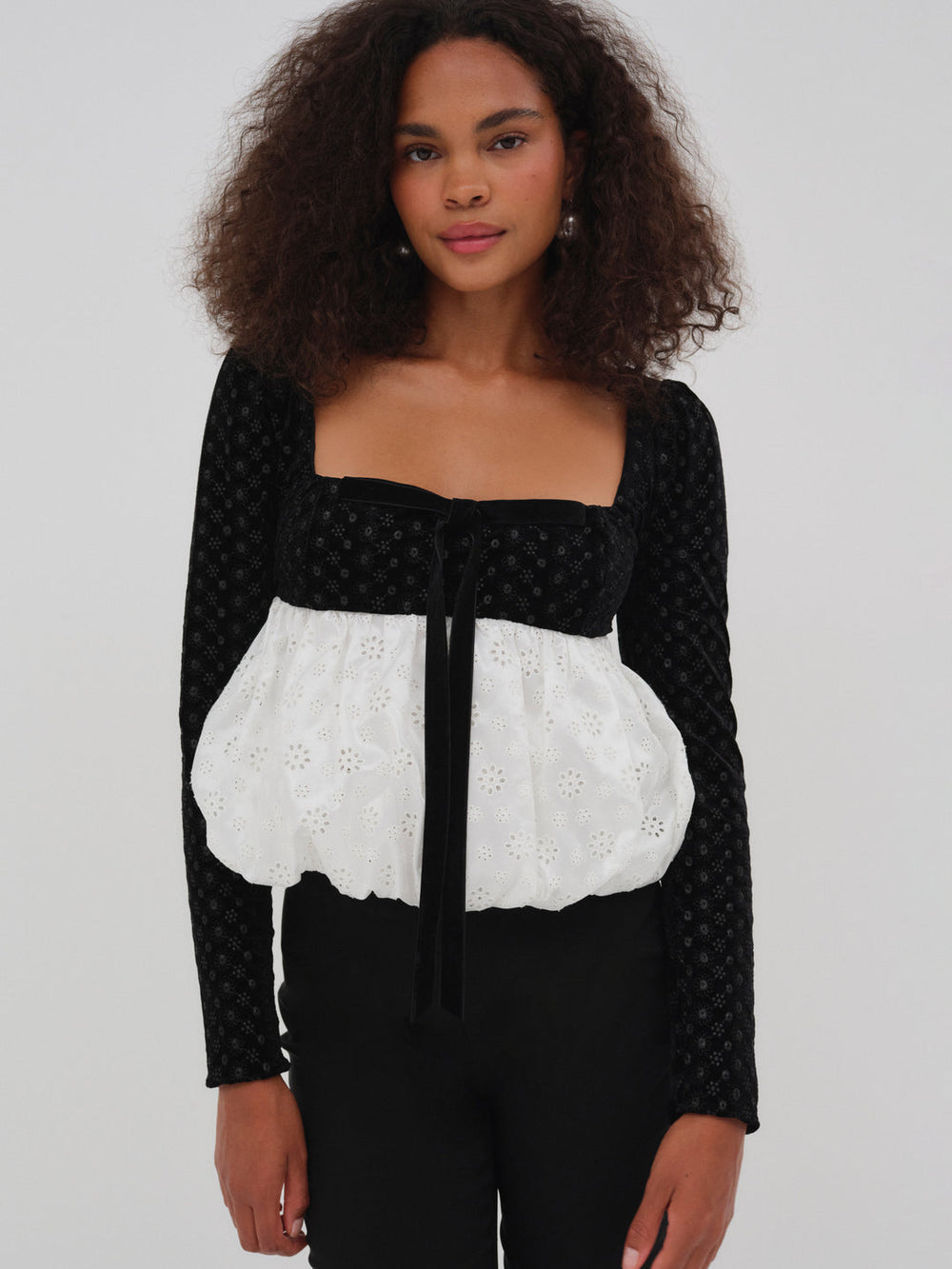 Elisa Bubble Top — White