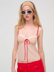 Love Dot Camisole Top — Cream
