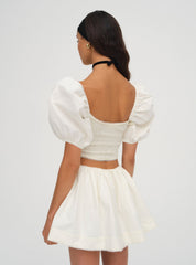 Billie Pointelle Top — Cream