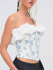 Evelyn Corset Top — Blue