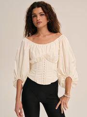 Marion Blouse — Cream