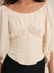 Marion Blouse — Cream