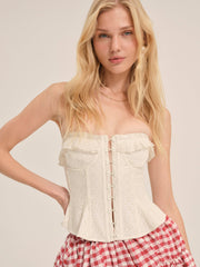Tea Time Corset Top — Cream