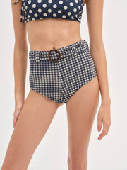 Gingham Swim Short — Blue