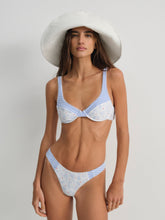 Floral Stems Underwire Bikini Top — White