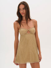 Glitter Slip Dress — Gold