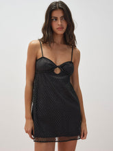 Glitter Slip Dress — Black