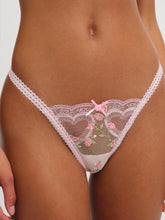 Ily Embroidered Thong Panty — Pink