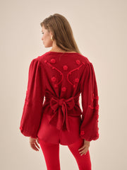 Adalyn Cardigan — Red