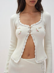 Pheobe Knit Top — Cream