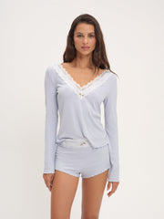 Eisley Knit Top — Blue