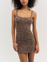 Nathalie Knit Mini Dress — Brown
