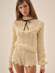 Lelia Knit Short — Cream