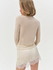 Athena Turtle Neck Top — Cream