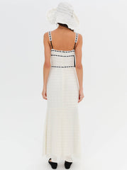 Mayfair Crochet Maxi Dress — White
