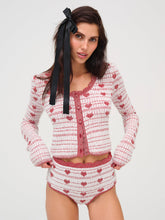 Candy Heart Knit Panty — Cream