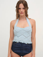 Coco Knit Tank — Baby Blue