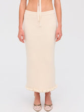Rey Knit Midi Skirt — Cream