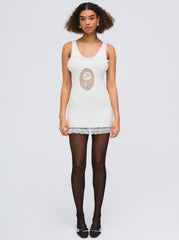 Lyon Knit Mini Dress — White