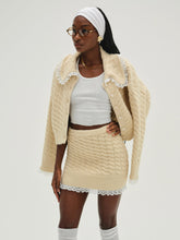 Milana Knit Mini Skirt — Cream