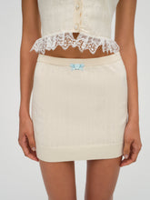Daniela Knit Mini Skirt — Cream