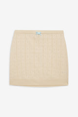 Daniela Knit Mini Skirt — Cream