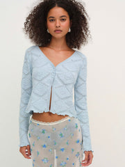 Coco Knit Cardigan — Baby Blue