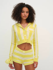 Sleepy Stripe Shorts — Yellow