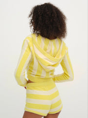 Sleepy Stripe Shorts — Yellow