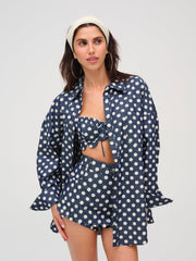 Dolly Denim Dot Skort — Indigo