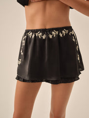 Emmie Chiffon Skort — Black