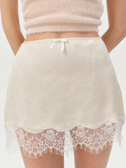 Madalie Slip Skirt — Cream
