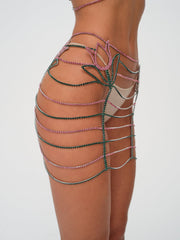 Tulip Rhinestone Skirt — Pink